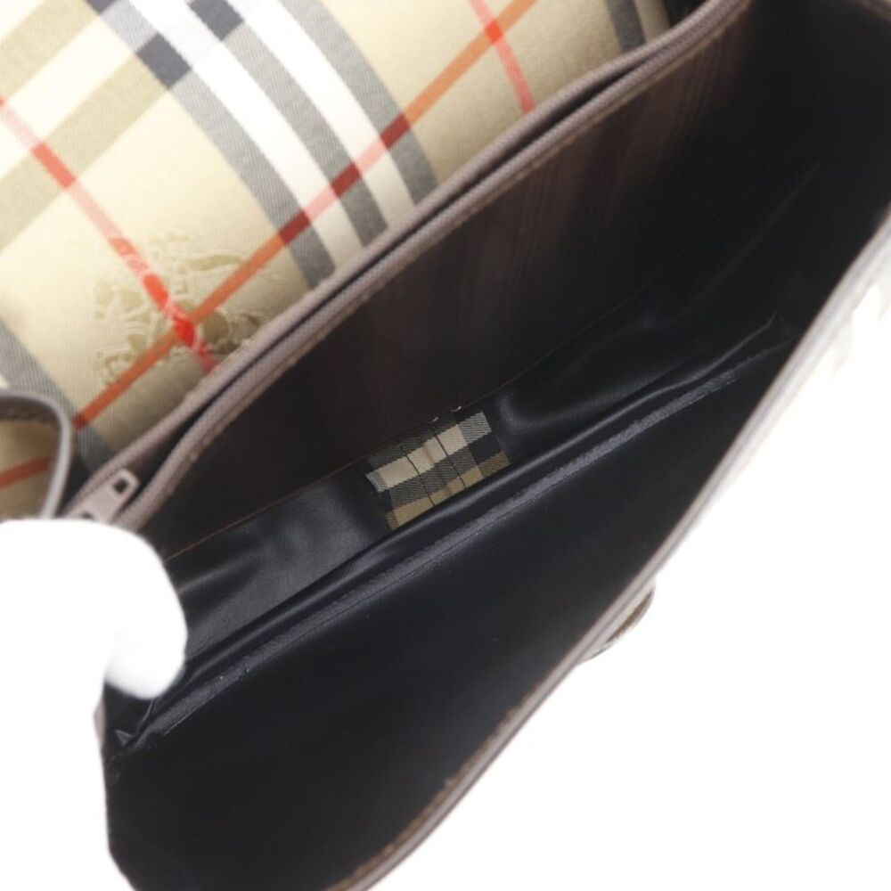 Burberry Check Canvas Leather Shoulder Bag - Picture 7 of 10